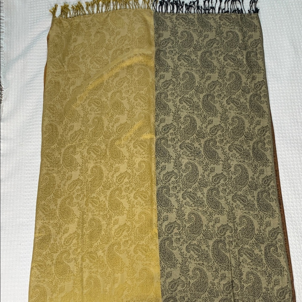 Tanjore NYC colorblock pashmina shawl